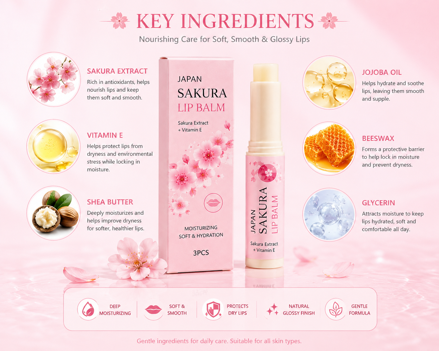 GlowGarden™ Japan Sakura Glow Lip Balm